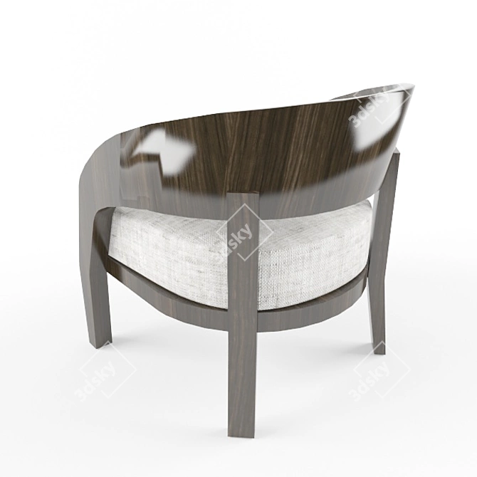 Elegant Alba Porada Armchair 3D model image 3