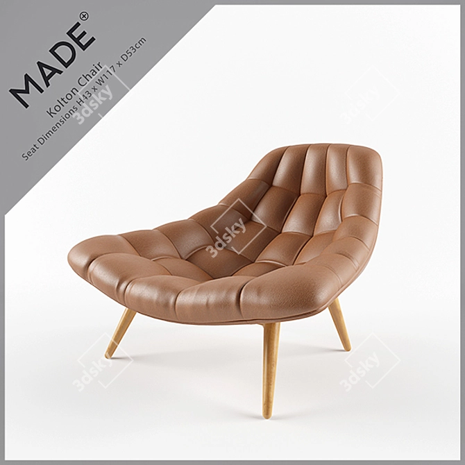 Sleek Kolton Chair - Modern Comfort 3D model image 1