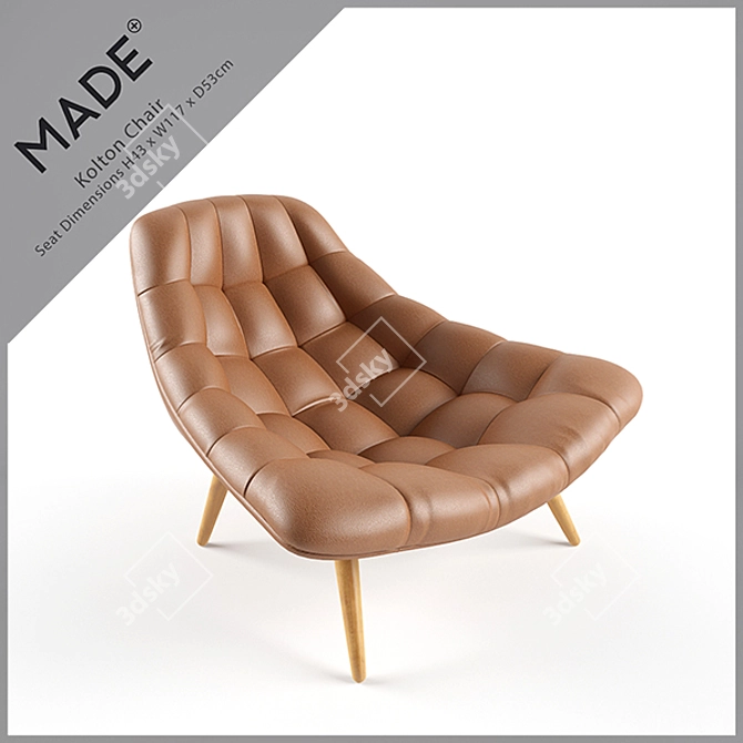 Sleek Kolton Chair - Modern Comfort 3D model image 2