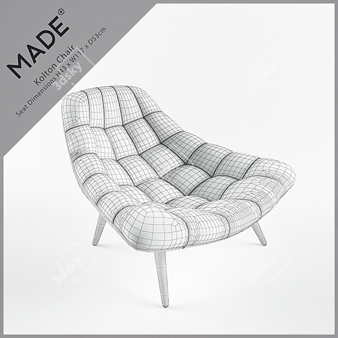 Sleek Kolton Chair - Modern Comfort 3D model image 3