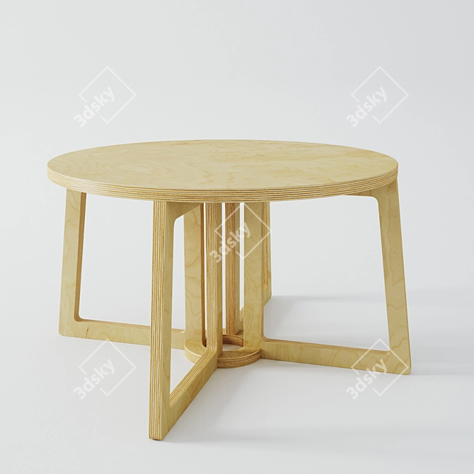 Solar Birch Coffee Table 3D model image 1