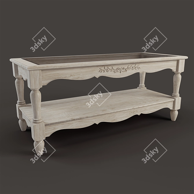 Rustic Love Coffee Table 3D model image 1