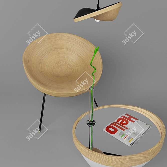 Sagano Bamboo Furniture: Sustainable Elegance for Your Home 3D model image 2