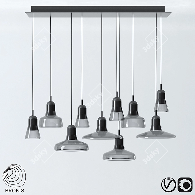 Elegant Shadows Pendant Lights 3D model image 1