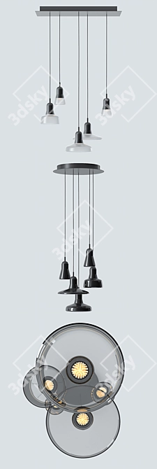 Elegant Shadows Pendant Lights 3D model image 2