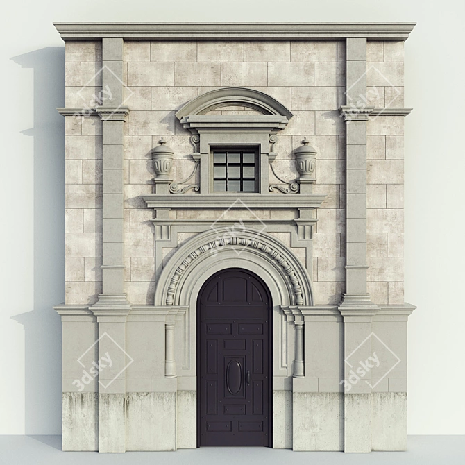 Classic Elegance: MultiTexture Facade 3D model image 1