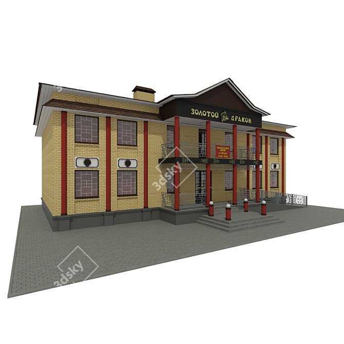 Golden Dragon Chinese Cafe 3D model image 2