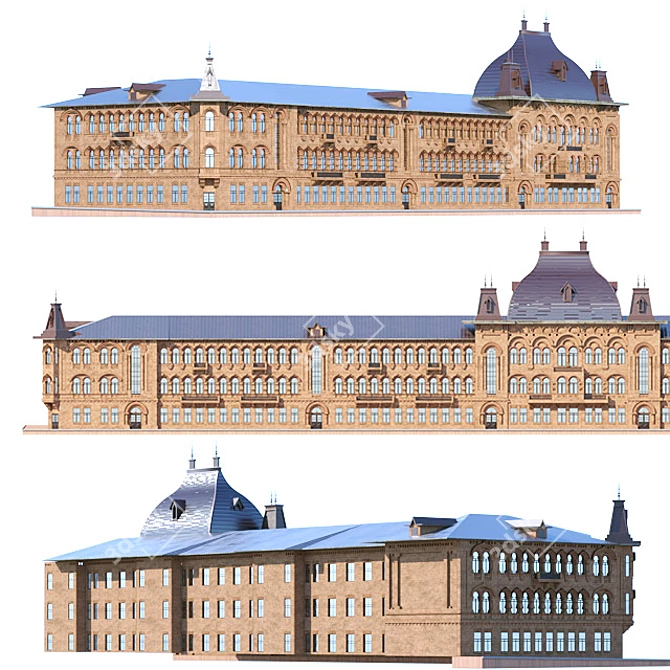 Chelisheva Mansion in Samara: Historic Charm & Modern Comforts 3D model image 1