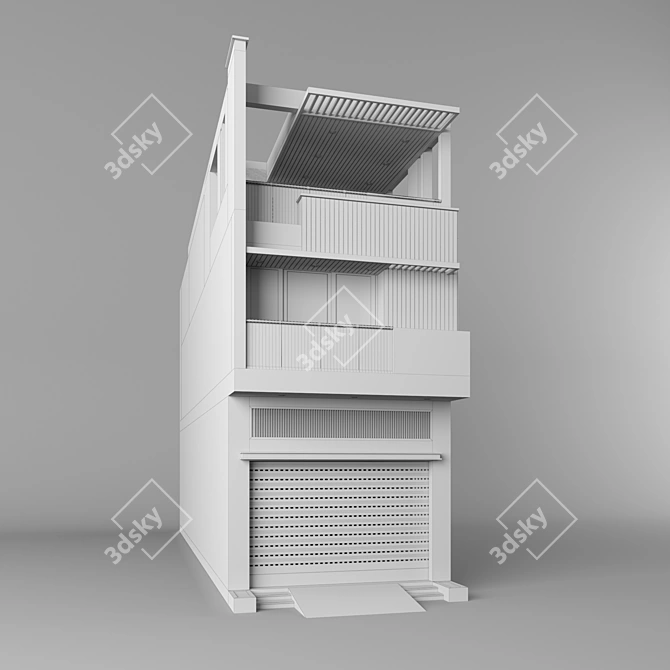 Urban Living: Street House 3D model image 2