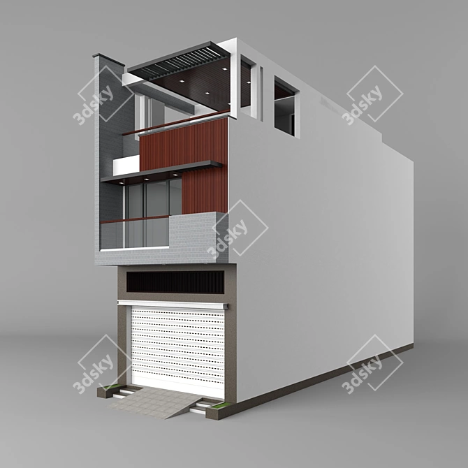 Urban Living: Street House 3D model image 3