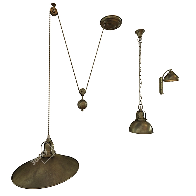 D'avo Lustrarte Lighting Set 3D model image 2