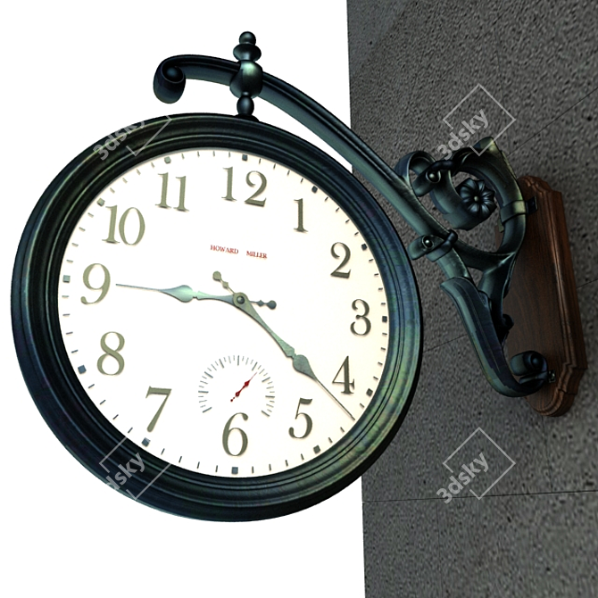  Elegant Howard Miller Wall Clock 3D model image 3