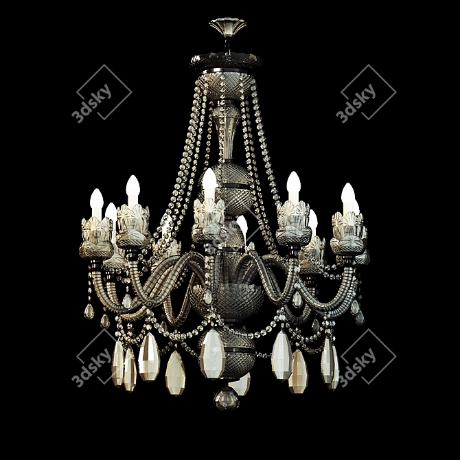 Elegant 10-Light Faustig Chandelier 3D model image 1