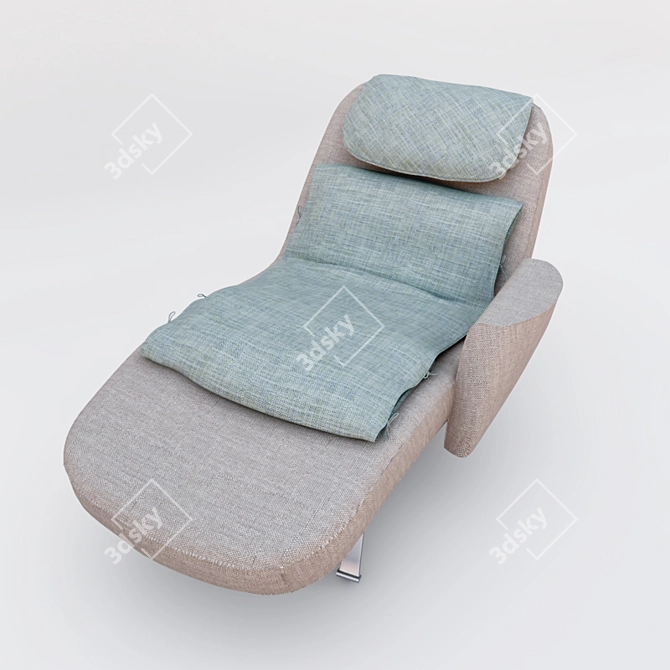 Elegant Shezlong Sofa 3D model image 2