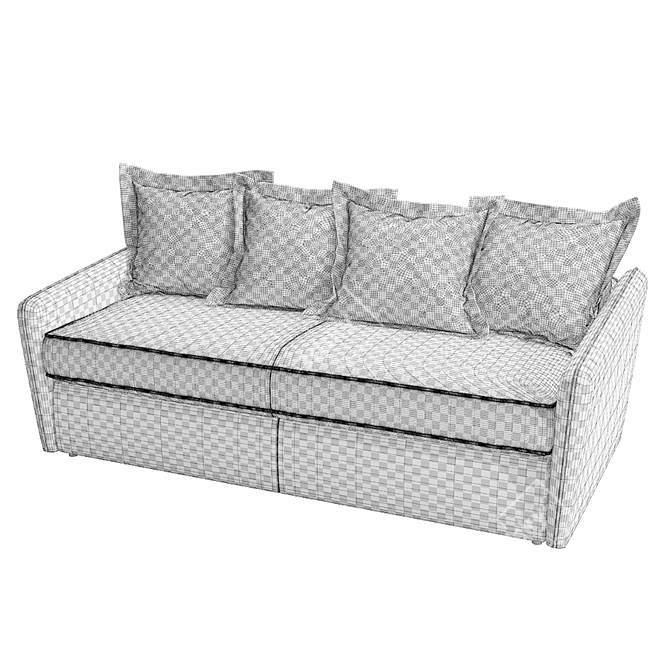 Modern Italian Sofa Bed 3D model image 3