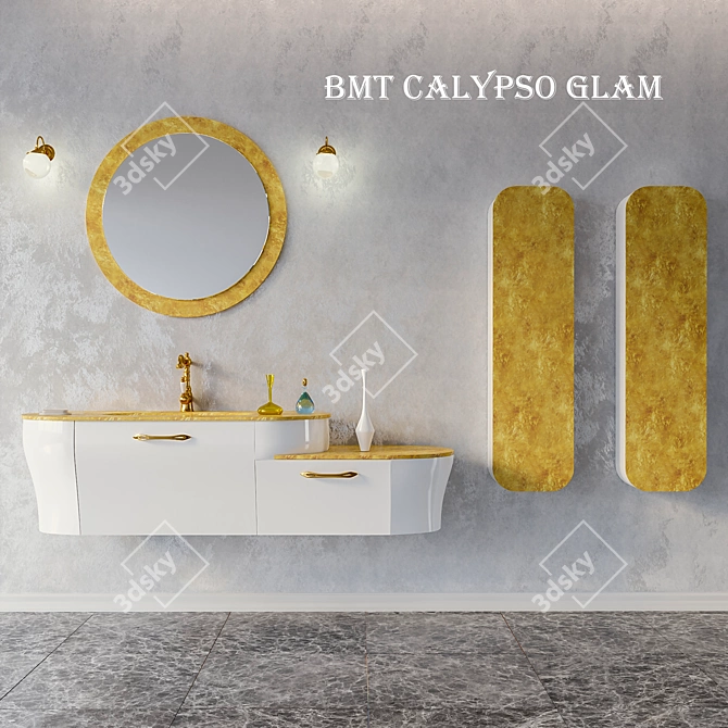 Calypso Glam Bathroom Set 3D model image 3
