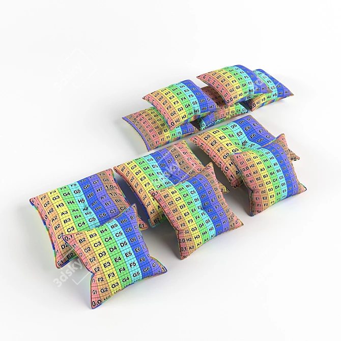 Luxury Comfort Pillow Collection 3D model image 3