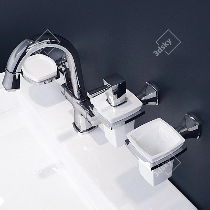 Grohe Grandera L-Size Basin Mixer Set 3D model image 2