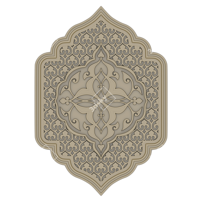 Elegant Arab Art Décor 3D model image 1