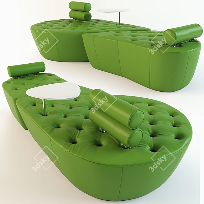 Sophisticated Lounge Sofa 3D model image 2