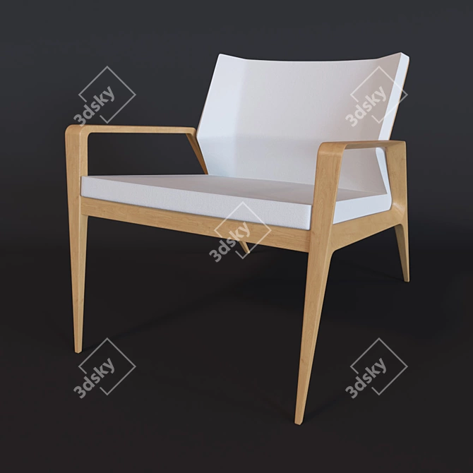 Modern Armchair by Angel Corso 3D model image 1