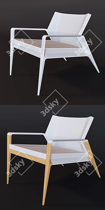 Modern Armchair by Angel Corso 3D model image 3