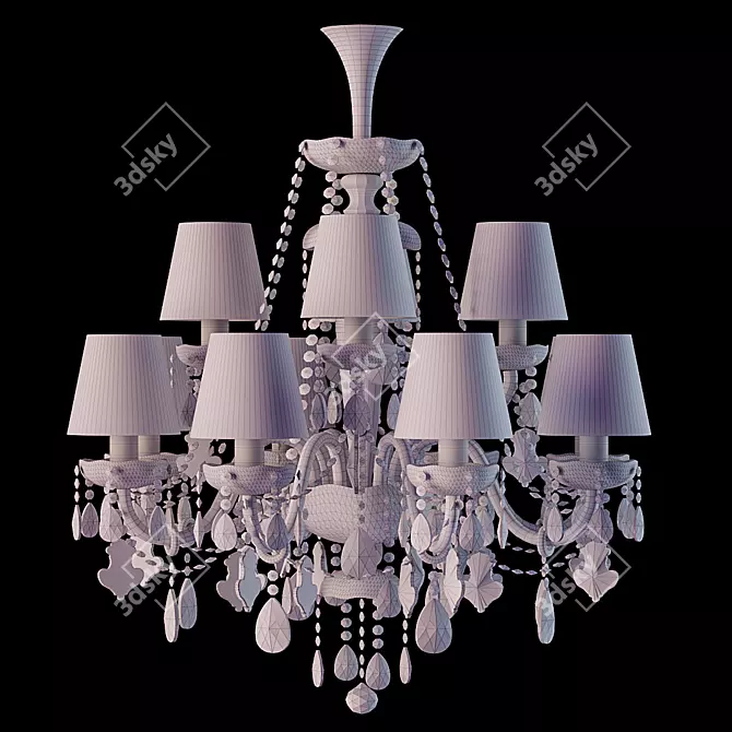 Luxurious Swarovski Strass Chandelier 3D model image 2