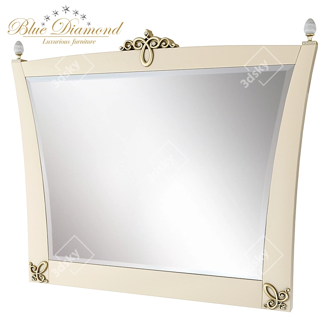 Lanpas Blue Diamond 1520E Deluxe Glam Mirror 3D model image 1