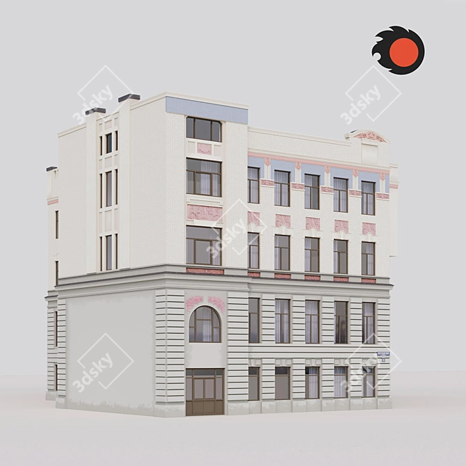 Elegant Saint-Petersburg Moscow Facade 3D model image 1