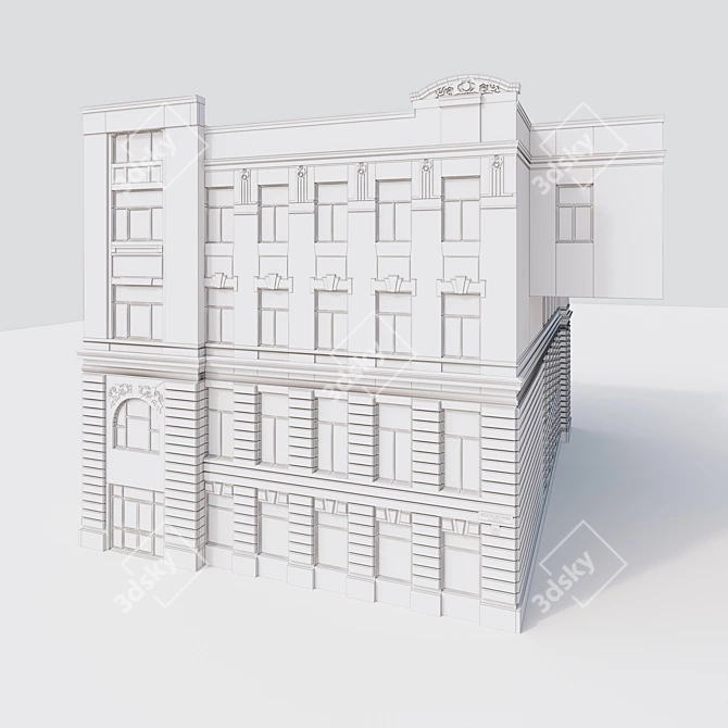 Elegant Saint-Petersburg Moscow Facade 3D model image 2