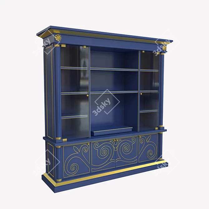 Colombo Stile ARR 09 Glass Door Bookcase 3D model image 1