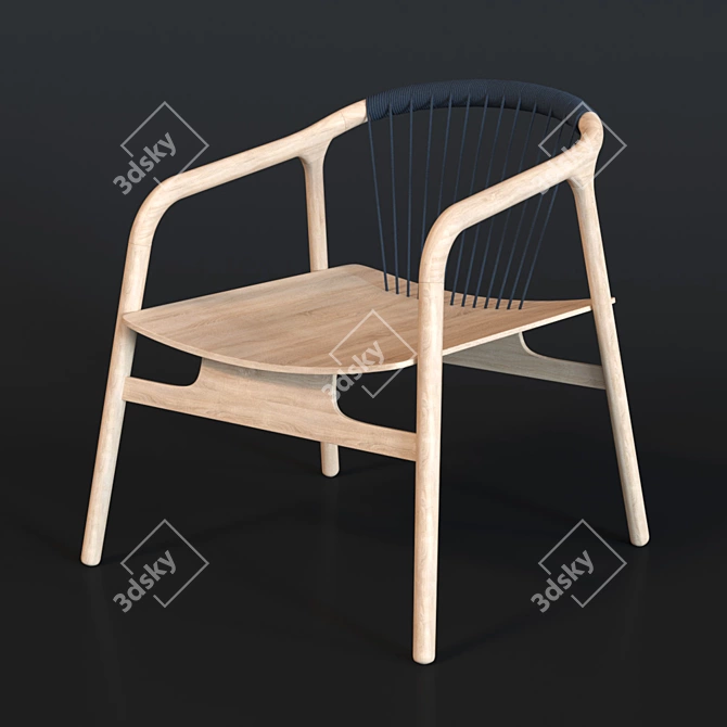 Contemporary Cordame Chair: Eduardo Baroni 3D model image 1
