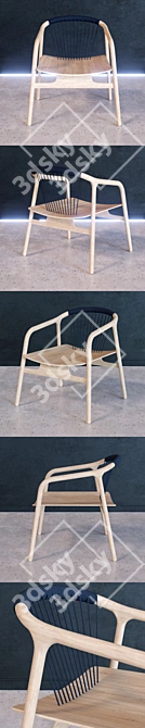 Contemporary Cordame Chair: Eduardo Baroni 3D model image 2