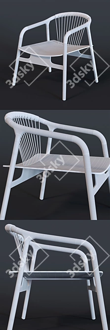 Contemporary Cordame Chair: Eduardo Baroni 3D model image 3