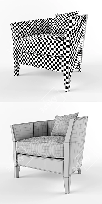 Luxury Cristopher Guy Iribe Armchair 3D model image 2