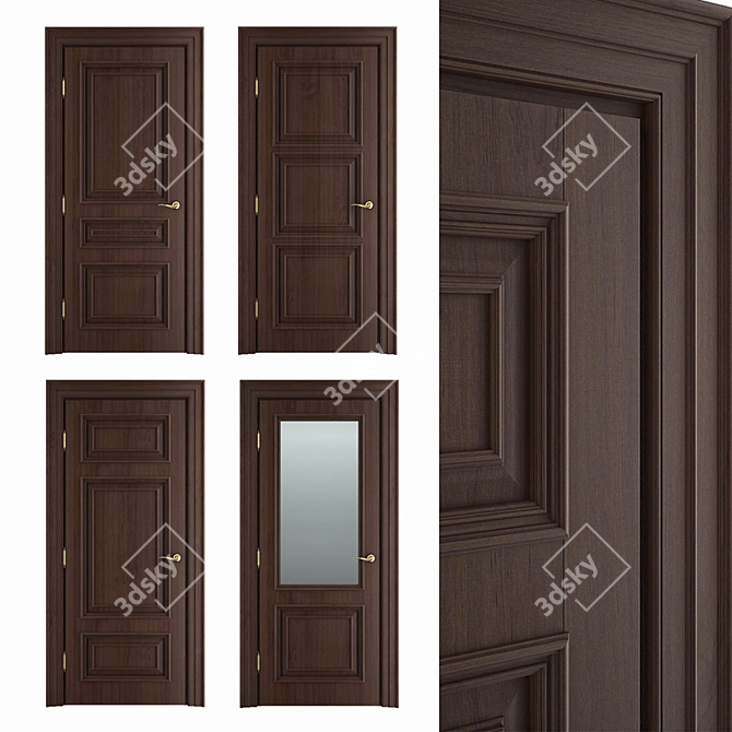 Decadent Elegance: CHOCOLATE Door 3D model image 1