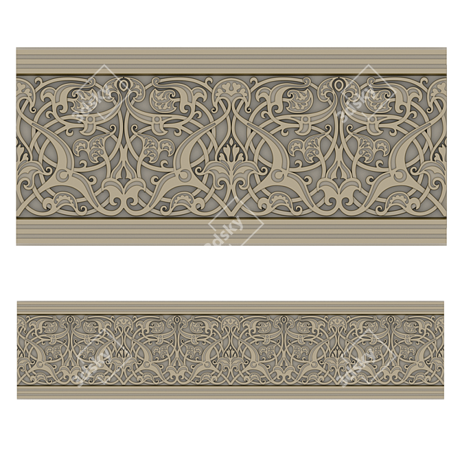 Title: Arabesque Art Decor 3D model image 1