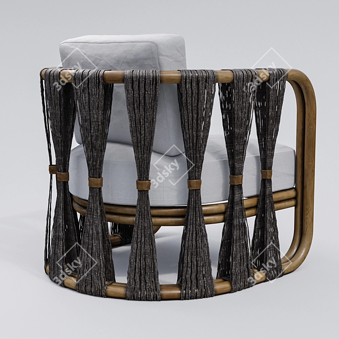 Strings Attached Lounge Chair 3D model image 3