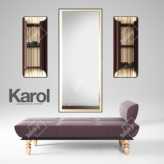 Italian Bathroom Furniture Collection: Karol Bania 3D model image 2