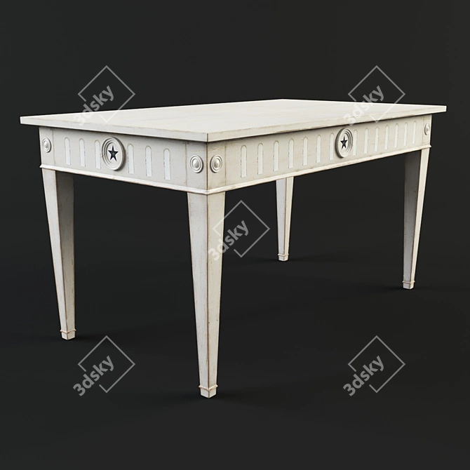 Moissonnier L XVI Square Table - Ref654 3D model image 1