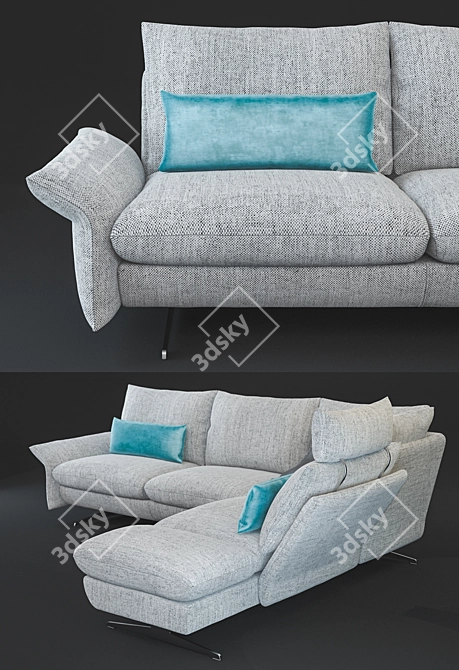  Modern Lounge Sofa Lungo by KOINOR 3D model image 2