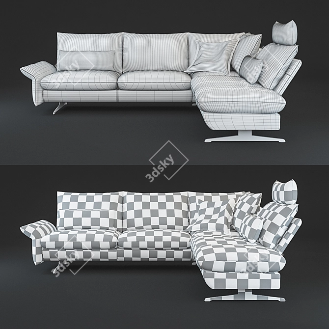  Modern Lounge Sofa Lungo by KOINOR 3D model image 3