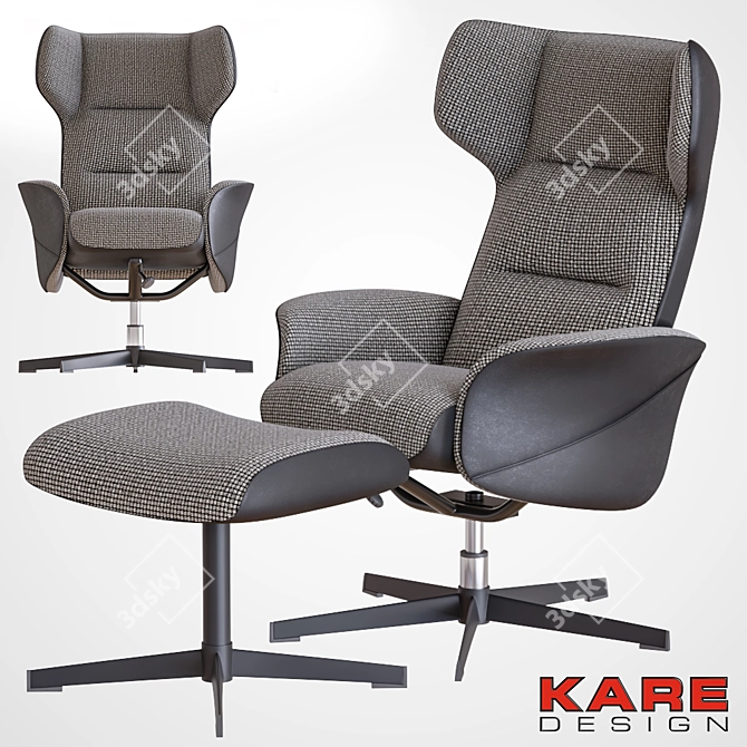 KARE Design Ohio: Elegant Rotating Chair 3D model image 1
