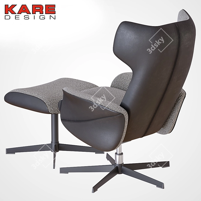 KARE Design Ohio: Elegant Rotating Chair 3D model image 2