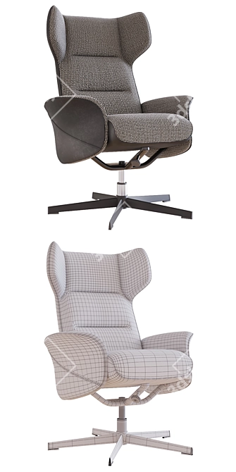 KARE Design Ohio: Elegant Rotating Chair 3D model image 3