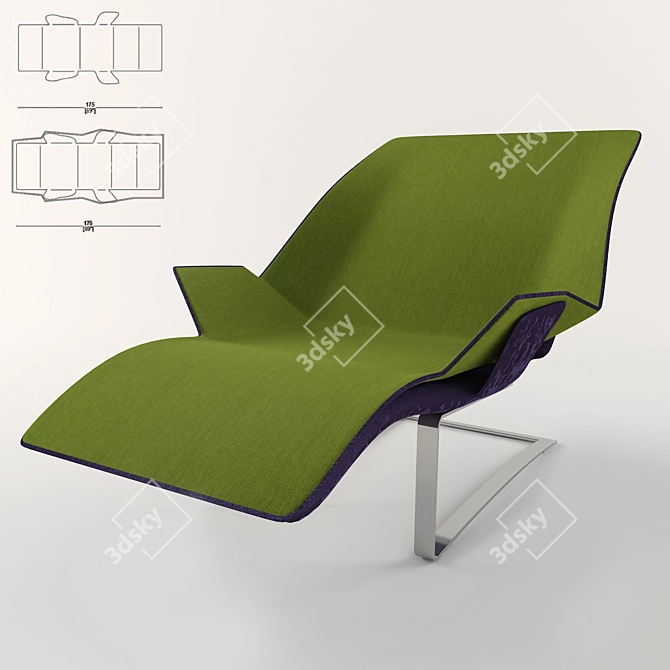 Modern Italian Armchair: IL LOFT FIELD 3D model image 1