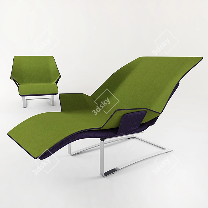 Modern Italian Armchair: IL LOFT FIELD 3D model image 2