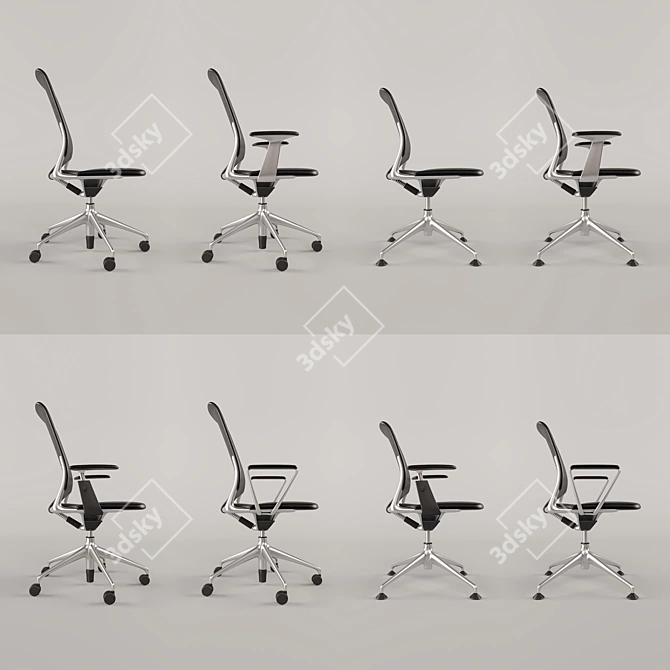 Sleek Meda Conference Seating 3D model image 2