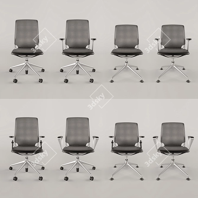 Sleek Meda Conference Seating 3D model image 3