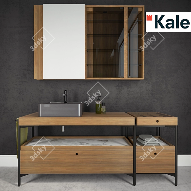 Kale Icon Maxi Washbasin Set 3D model image 1